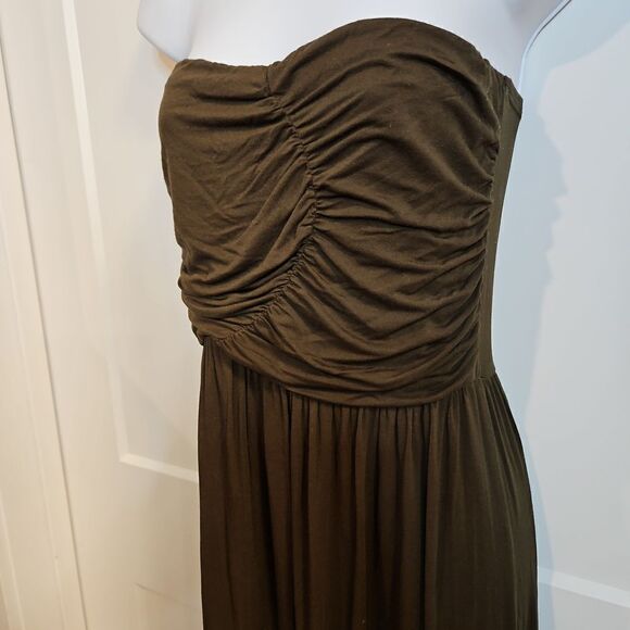 Gilli Army Green Strapless Sundress sz M - Picture 4 of 6